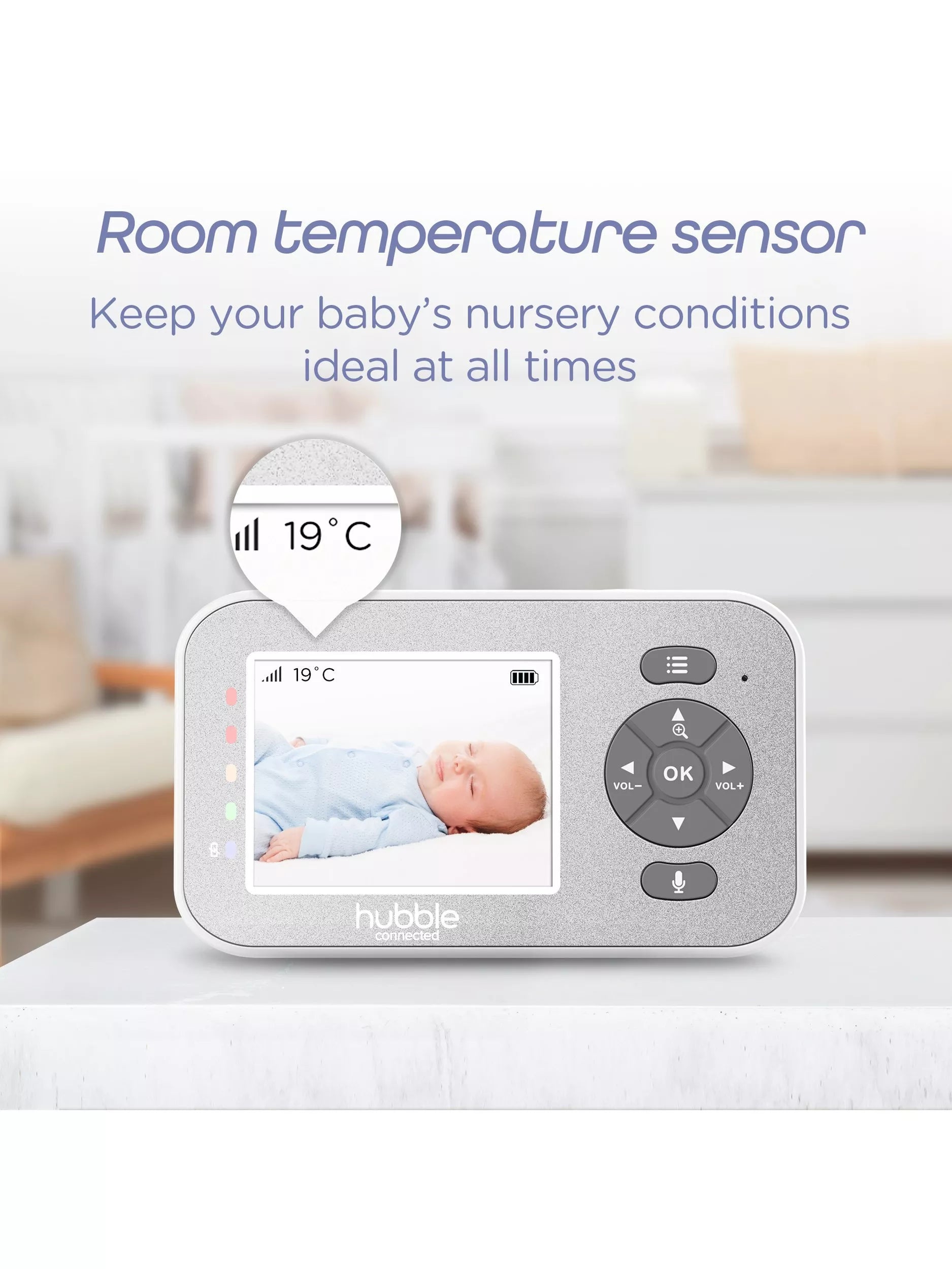 Hubble Nursery Explore 2.8 inch video baby monitor - British product
