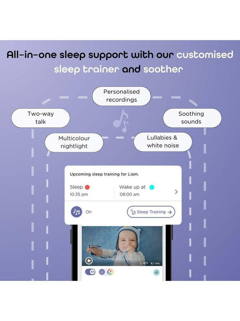 Hubble Connect Go smart video baby monitor with 2K night vision - British product