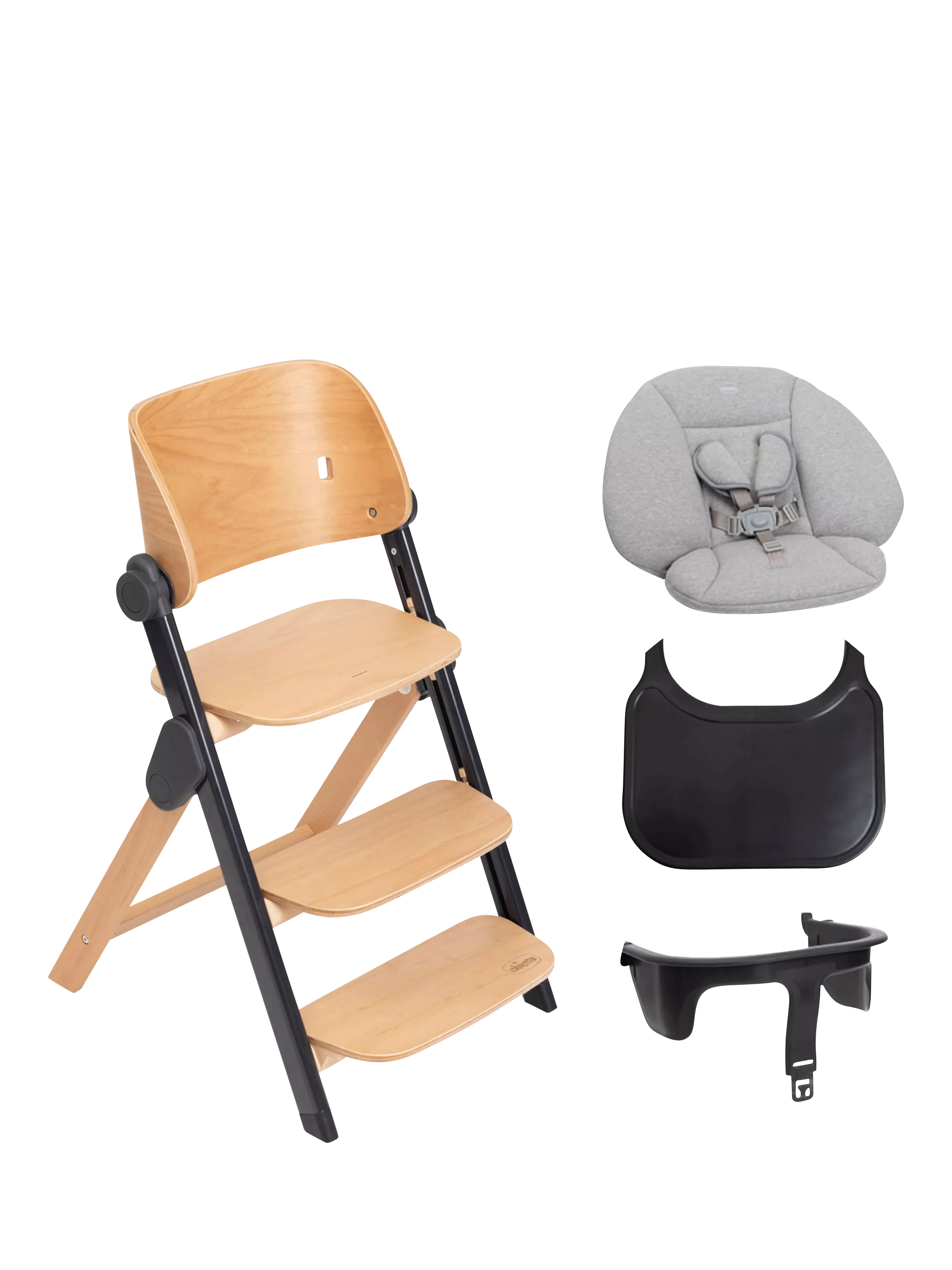 Chicco Meraviglia 4-in-1 highchair Ebony (British brand)
