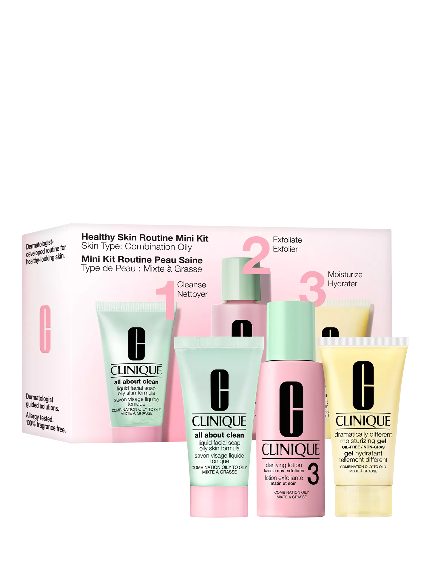 Clinique mini skincare set for oily skin (British brand)