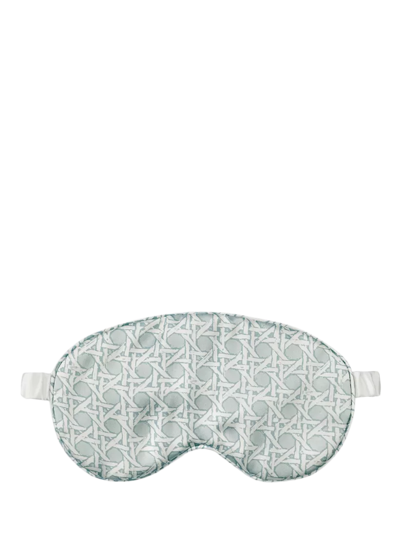Gingerlily rattan silk eye mask in pouch - British product