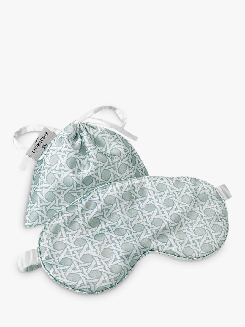 Gingerlily rattan silk eye mask in pouch - British product