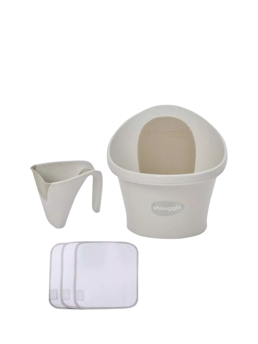 Shnuggle baby bath bundle in Cookies & Cream - British product