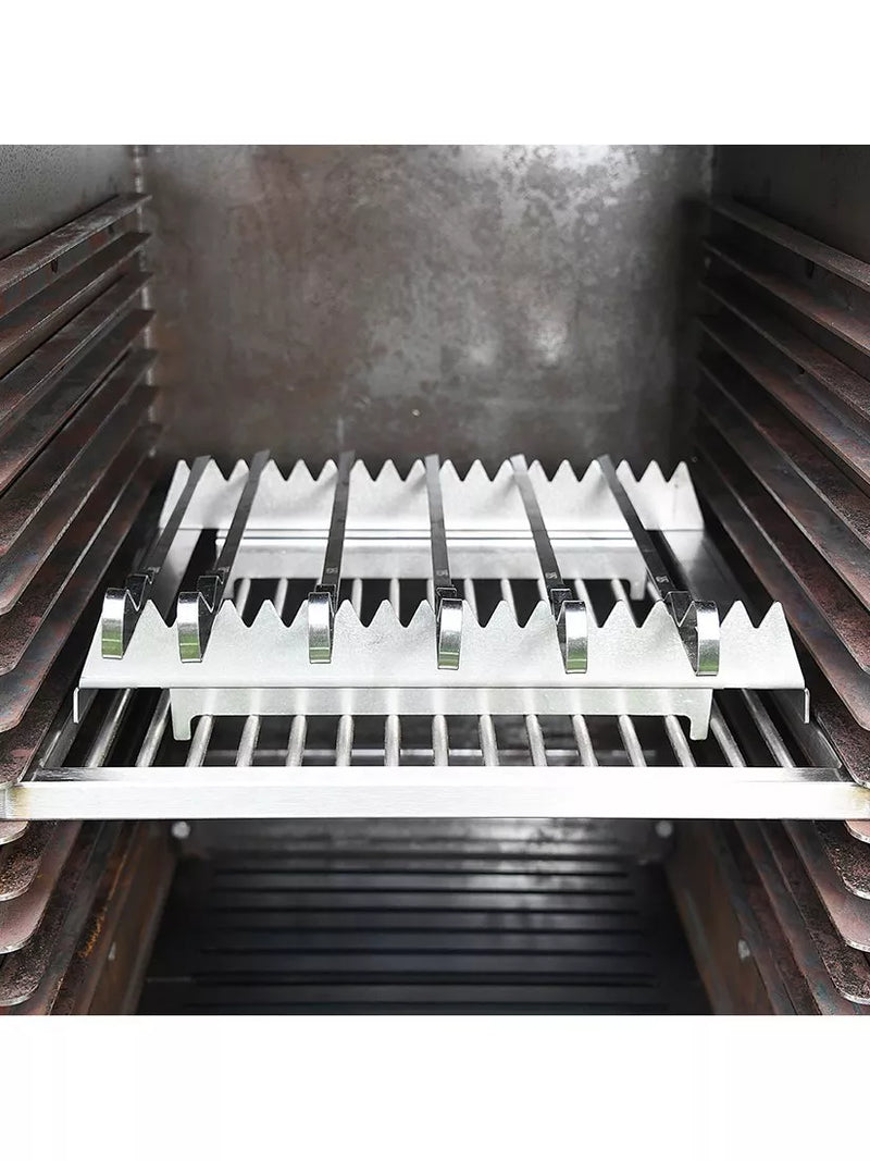 Bertha skewer rack and 12 skewers for outdoor oven (British brand)