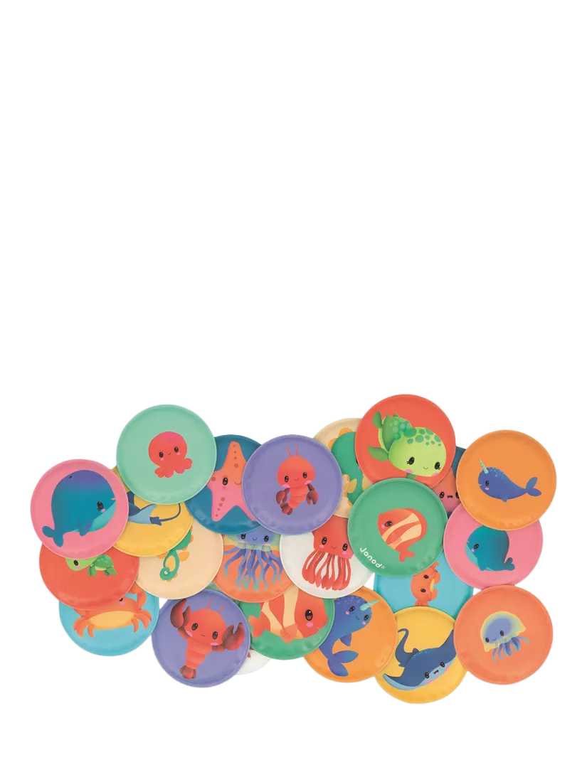Janod baby animals bath memory game foam pieces - British product