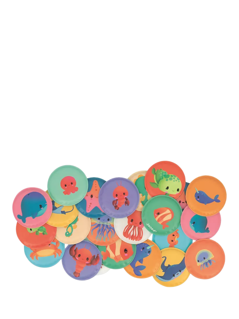 Janod baby animals bath memory game foam pieces - British product