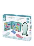 Janod Under the Sea baby bath book with fish sprinklers, UK version