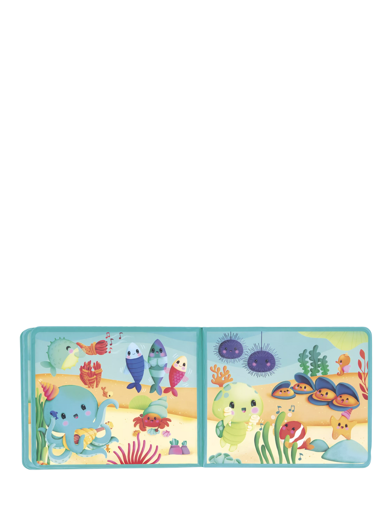 Janod Under the Sea baby bath book with fish sprinklers, UK version