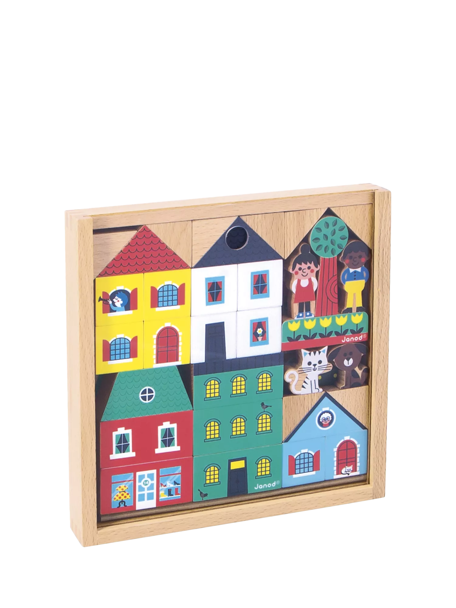 Janod wooden blocks set 38-piece - British product