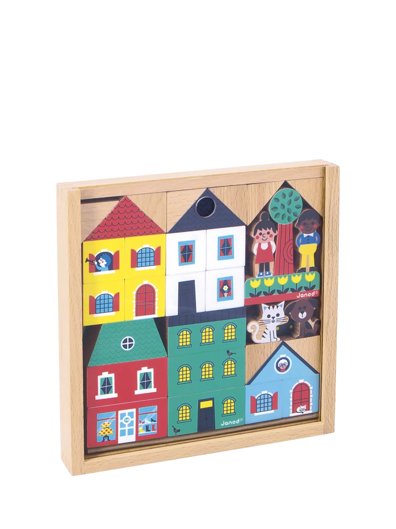 Janod wooden blocks set 38-piece - British product