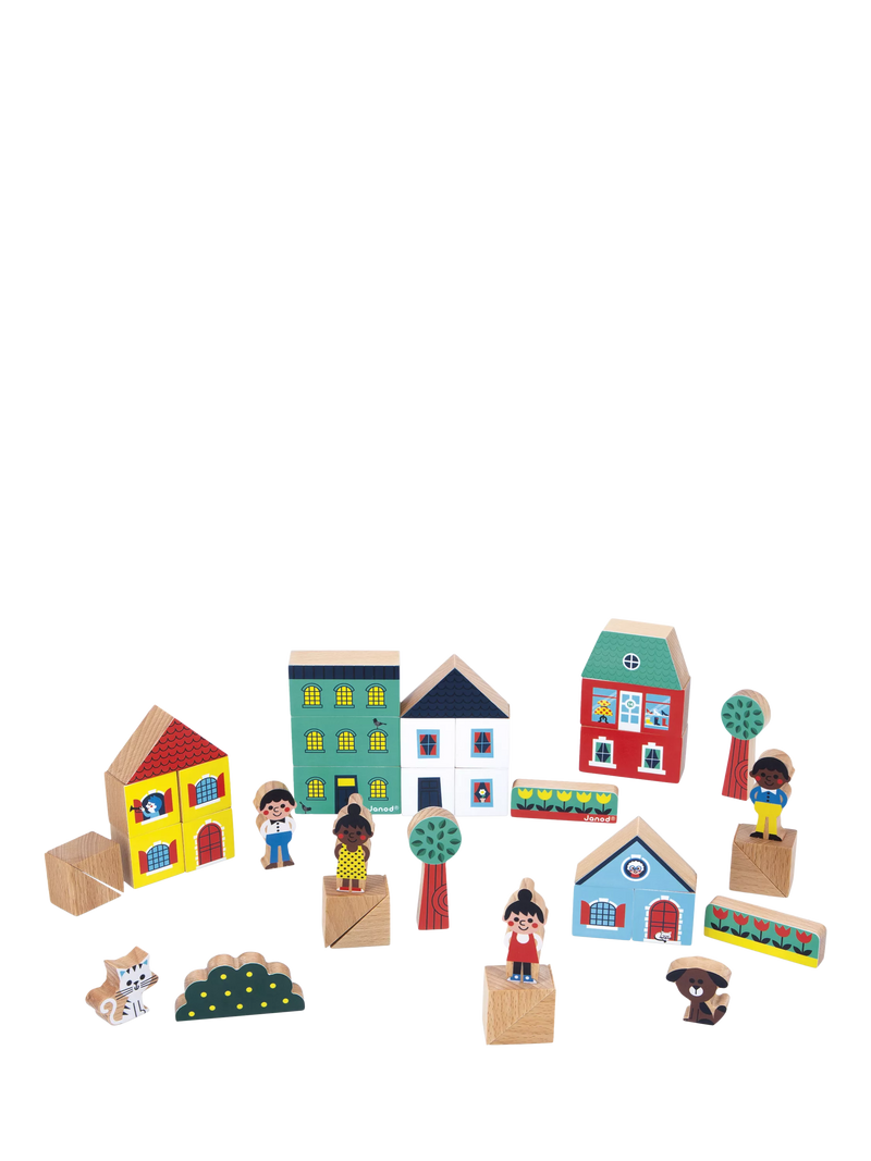 Janod wooden blocks set 38-piece - British product