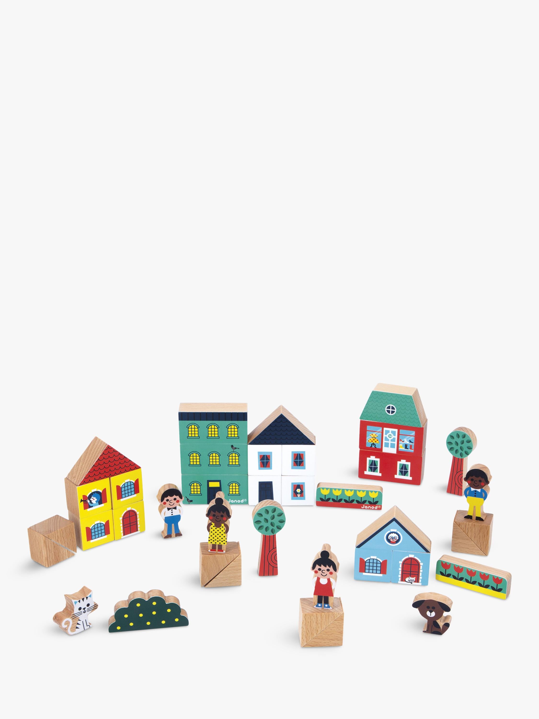Janod wooden blocks set 38-piece - British product