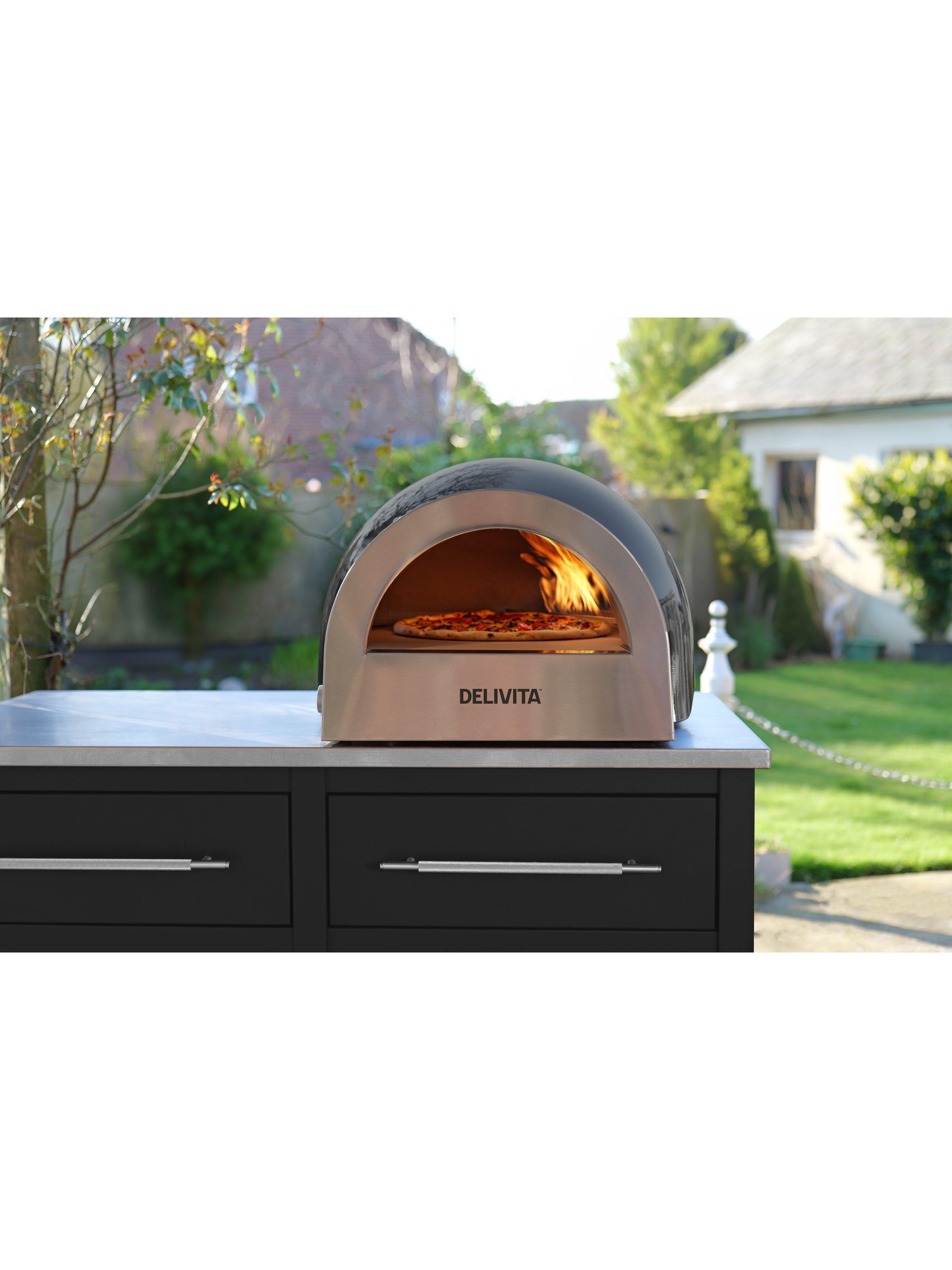 DeliVita dual fuel pizza oven red imported from the UK