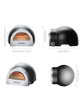 DeliVita dual fuel pizza oven red imported from the UK