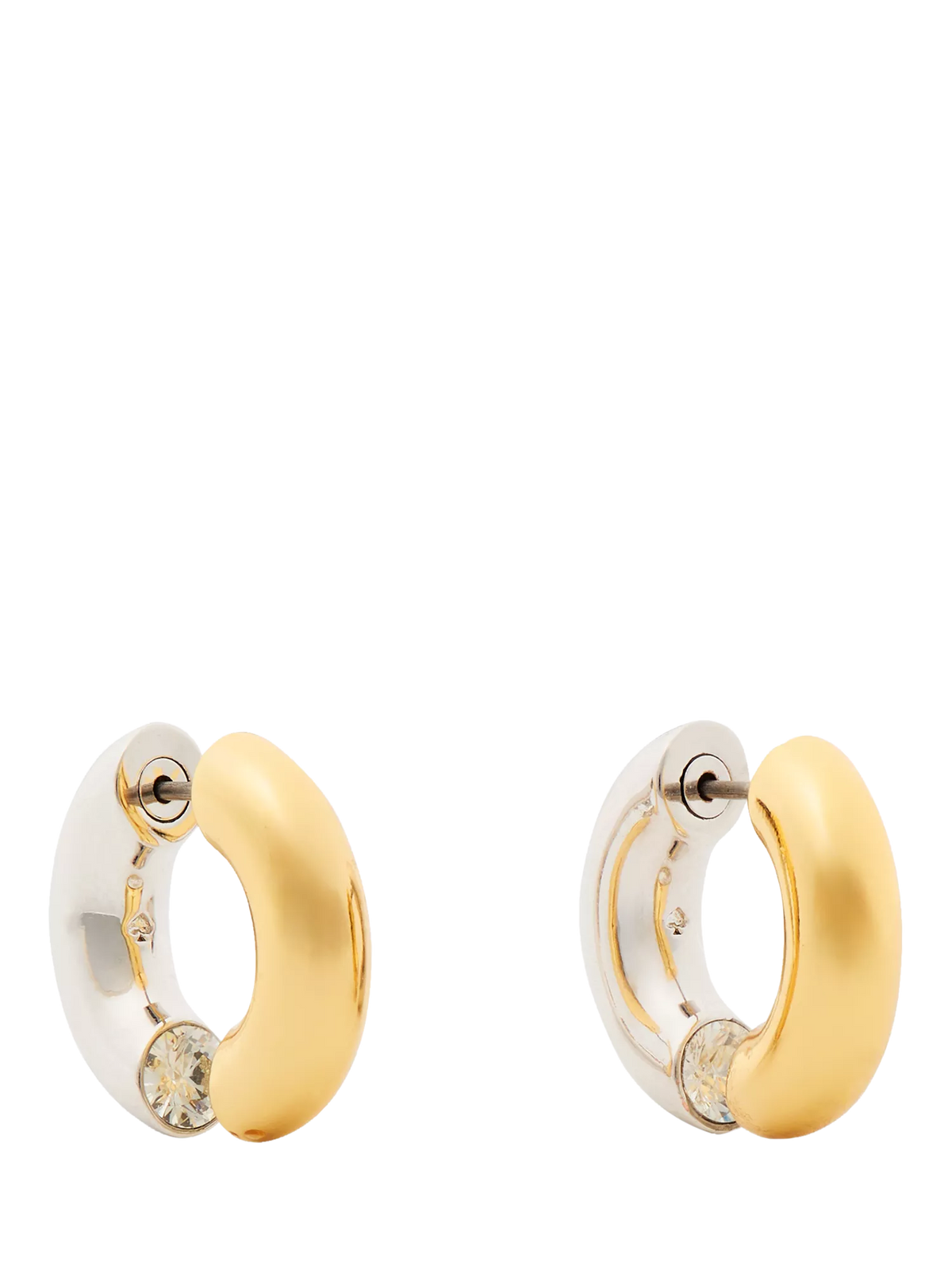 kate spade new york two tone hoop earrings silver gold, UK version