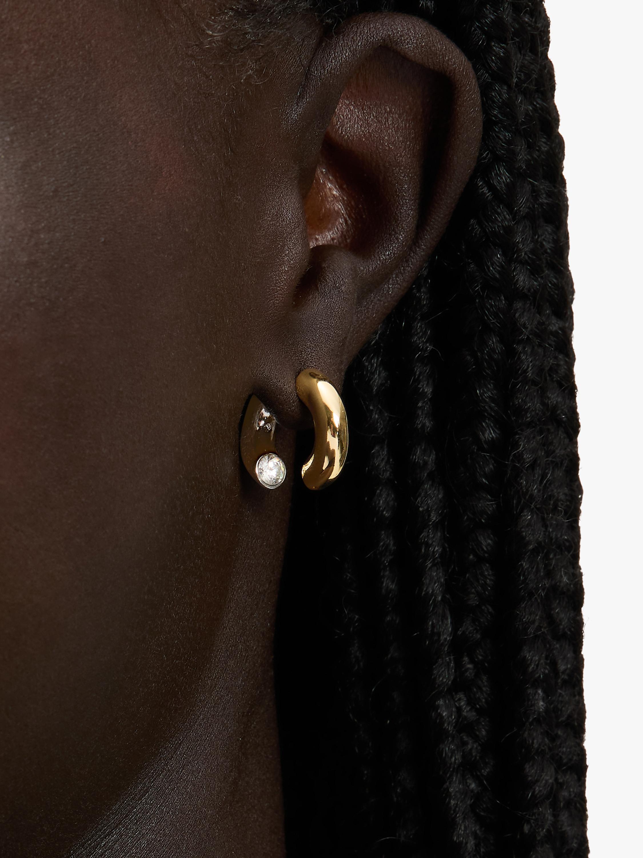kate spade new york two tone hoop earrings silver gold, UK version
