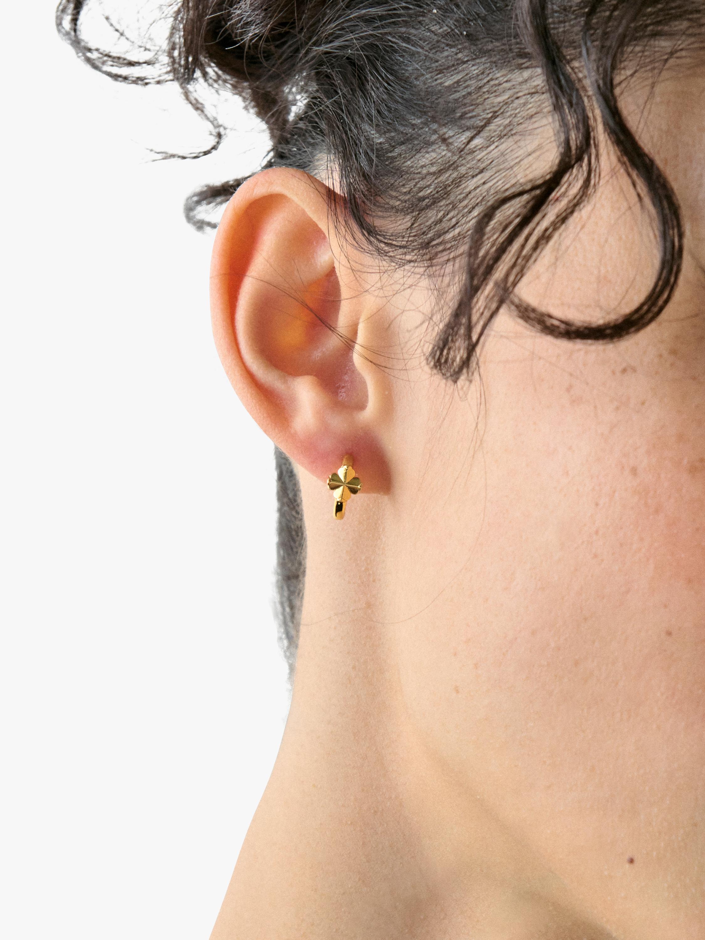 kate spade new york flower huggie hoop earrings, UK version