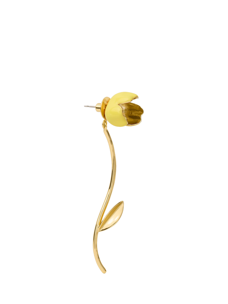 Kate Spade floral drop earrings in yellow - British product
