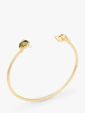kate spade new york green open crystal bangle gold toned brass, UK version