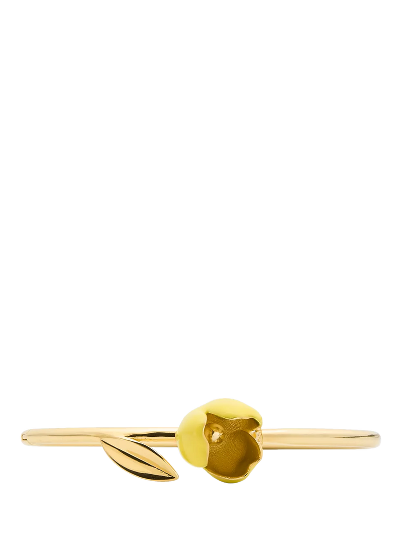 kate spade new york yellow enamel floral bangle D5cm, UK version
