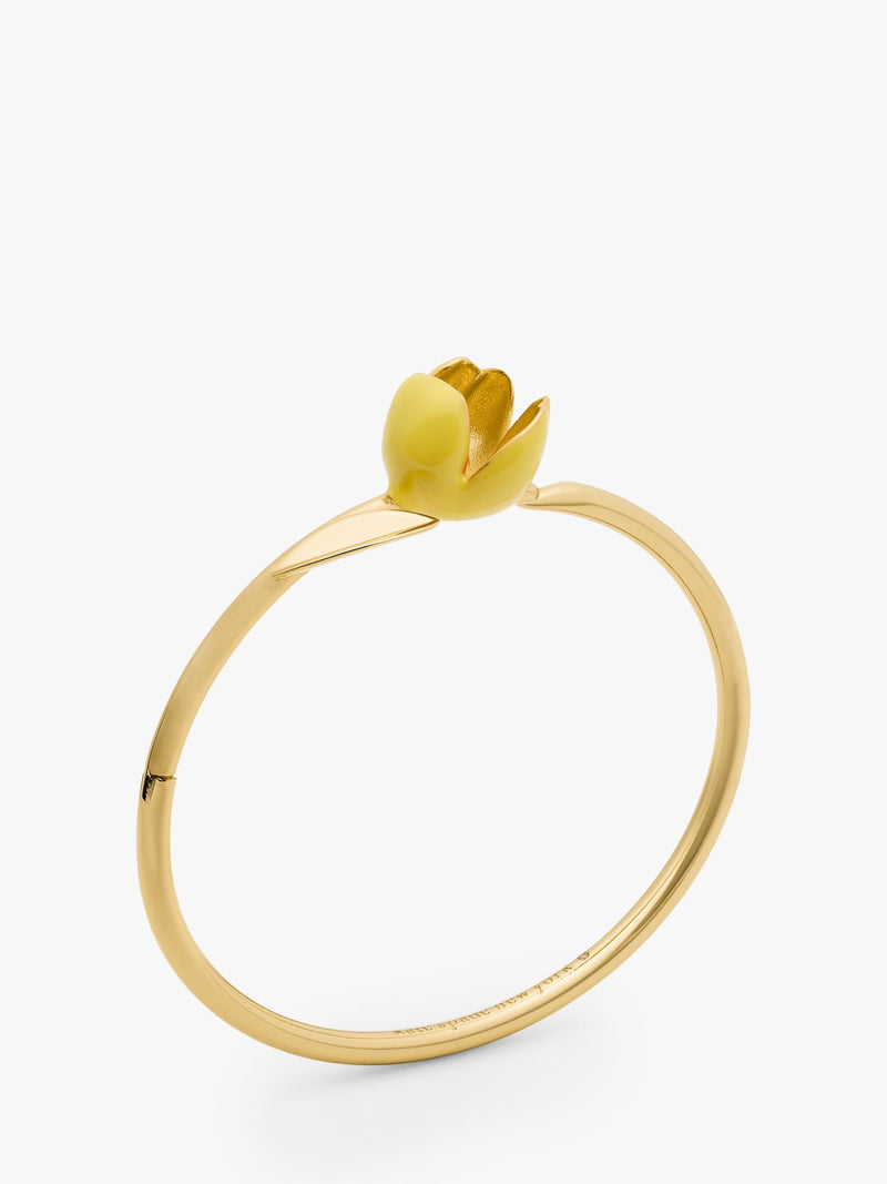 kate spade new york yellow enamel floral bangle D5cm, UK version