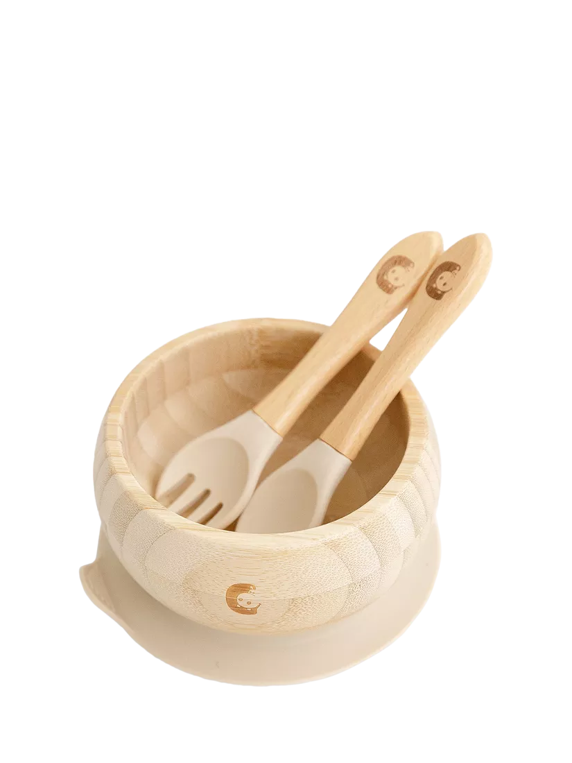 Cheeky Chompers weaning set sand 6-piece, UK version