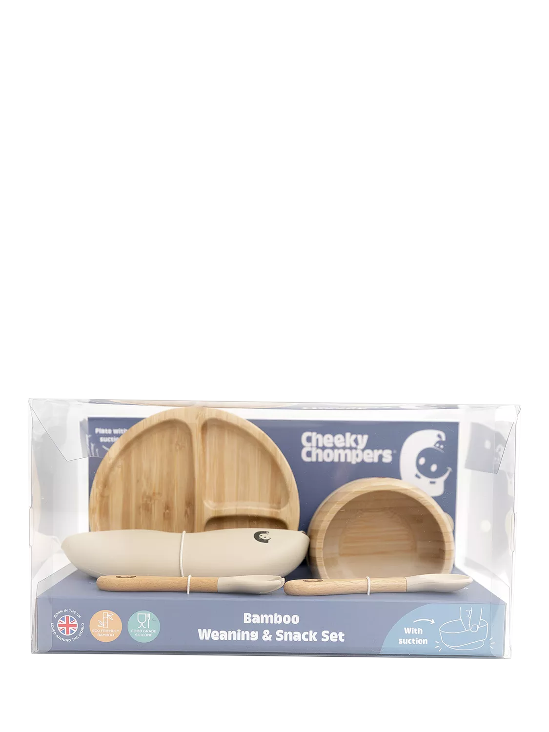 Cheeky Chompers weaning set sand 6-piece, UK version