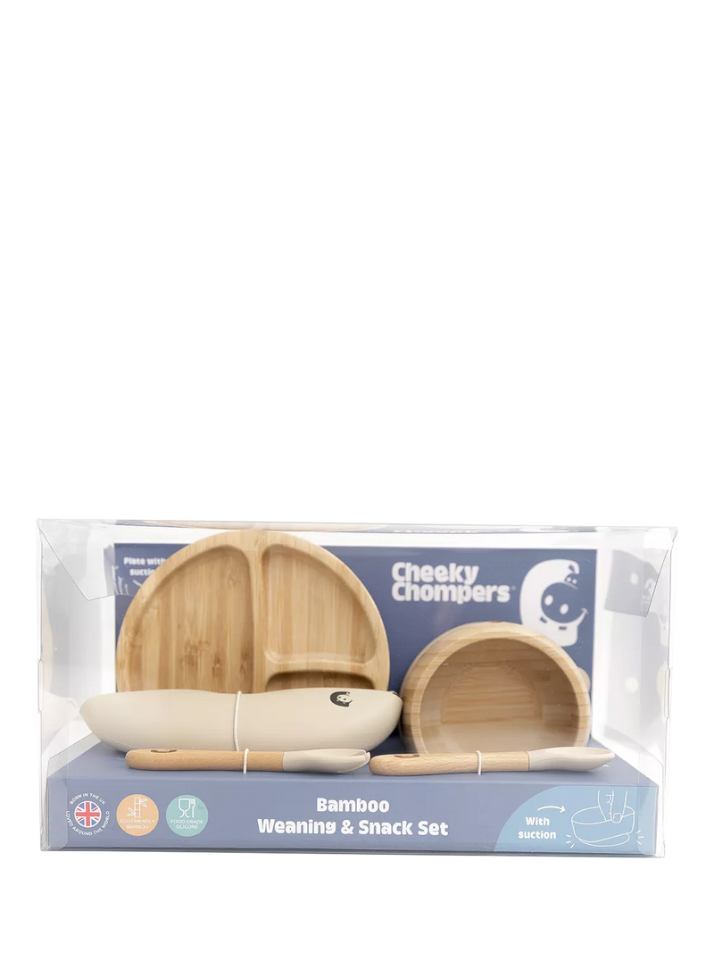 Cheeky Chompers weaning set sand 6-piece, UK version