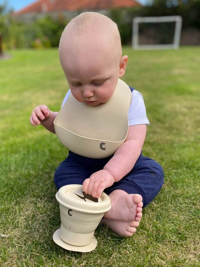 Cheeky Chompers silicone weaning set Sand, UK version