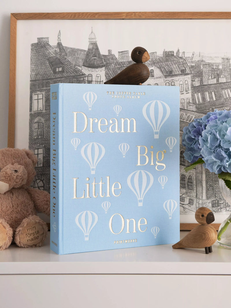 PRINTWORKS baby photo album blue with gold foil, imported from the UK