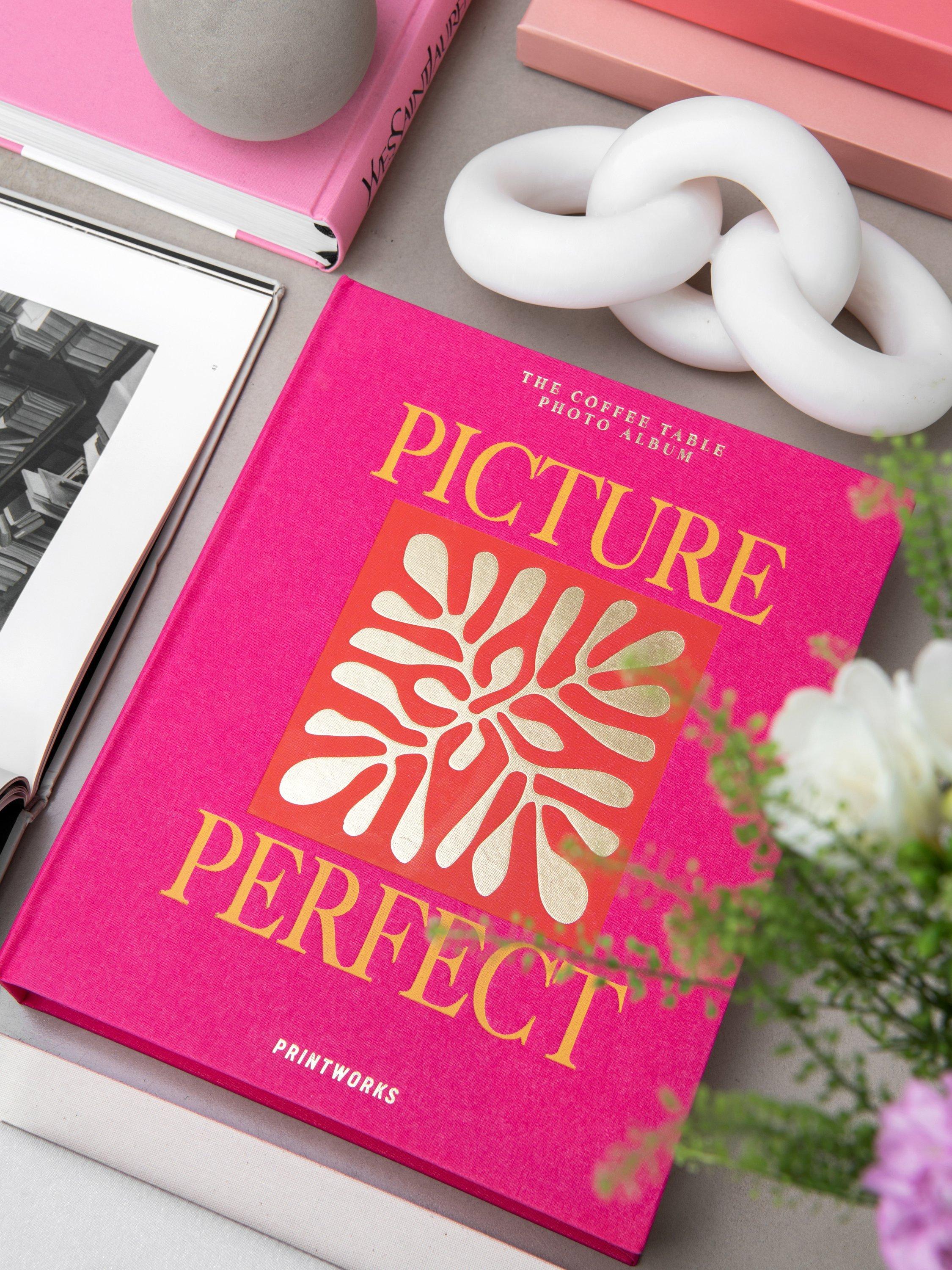 PRINTWORKS Picture Perfect coffee table photo album in pink - British product