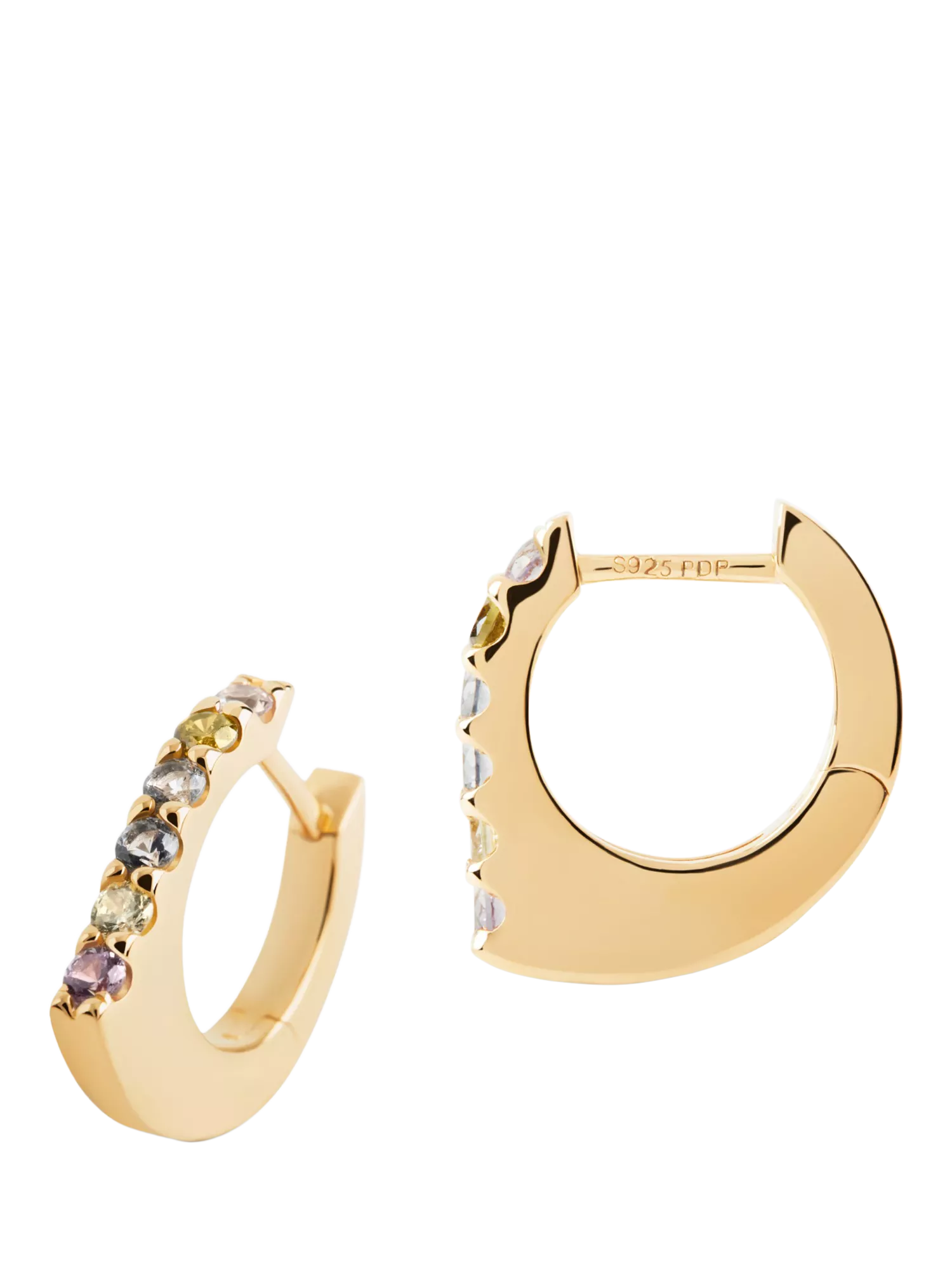 PDPAOLA geometric hoop earrings gold multi - British product