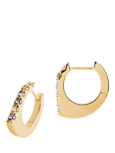 John Lewis PDPAOLA Geometric Hoop Earrings, Gold Multi- Buy online at McGrocer
