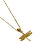 Alex Monroe dragonfly charm necklace yellow gold, imported from the UK