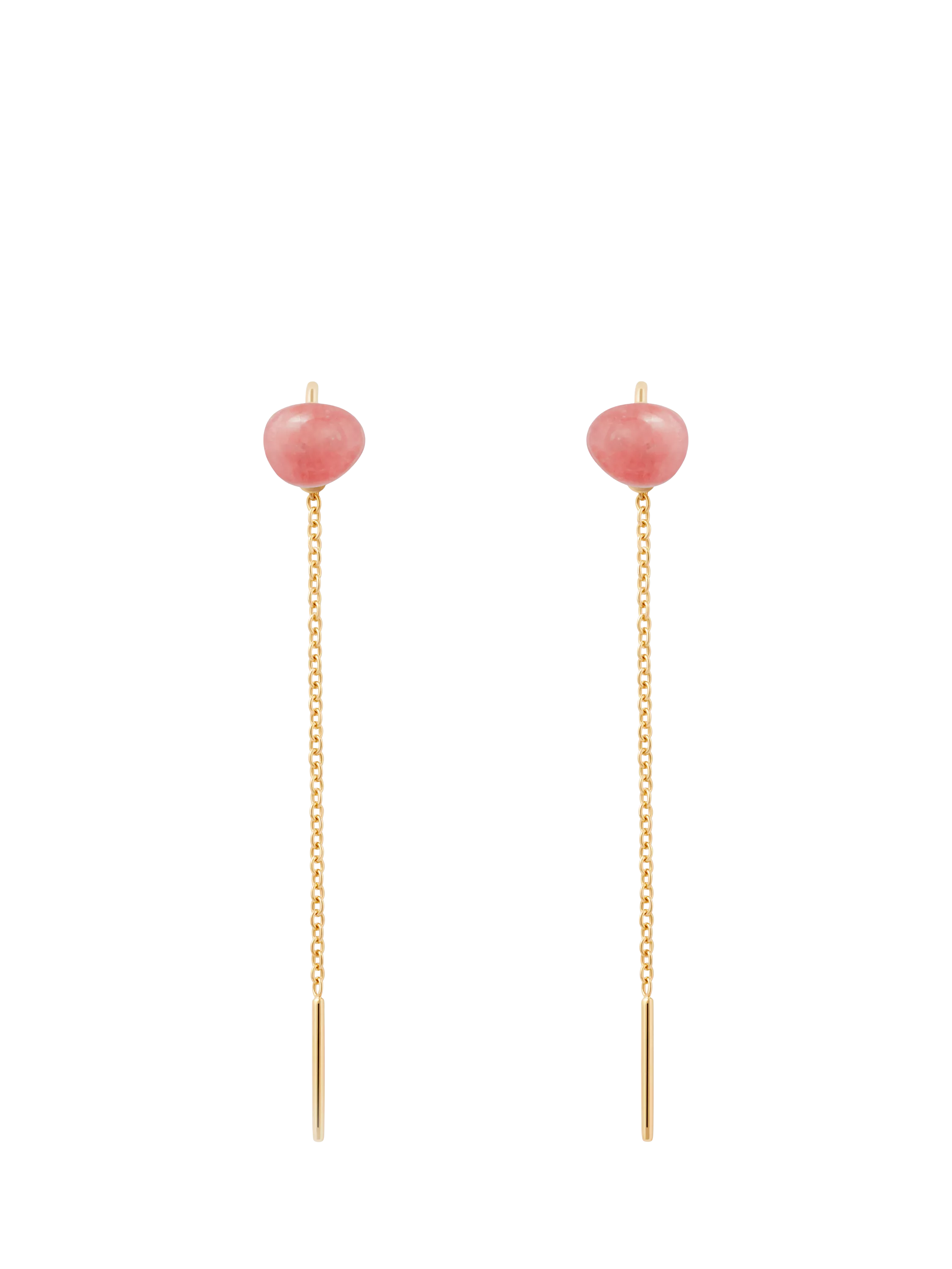 PDPAOLA Lyra rhodochrosite drop earrings gold (British brand)