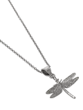 Alex Monroe silver dragonfly charm necklace, imported from the UK