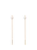 PDPAOLA Pearl Drop Earrings gold plated, imported from the UK