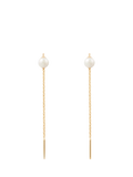 PDPAOLA Pearl Drop Earrings gold plated, imported from the UK