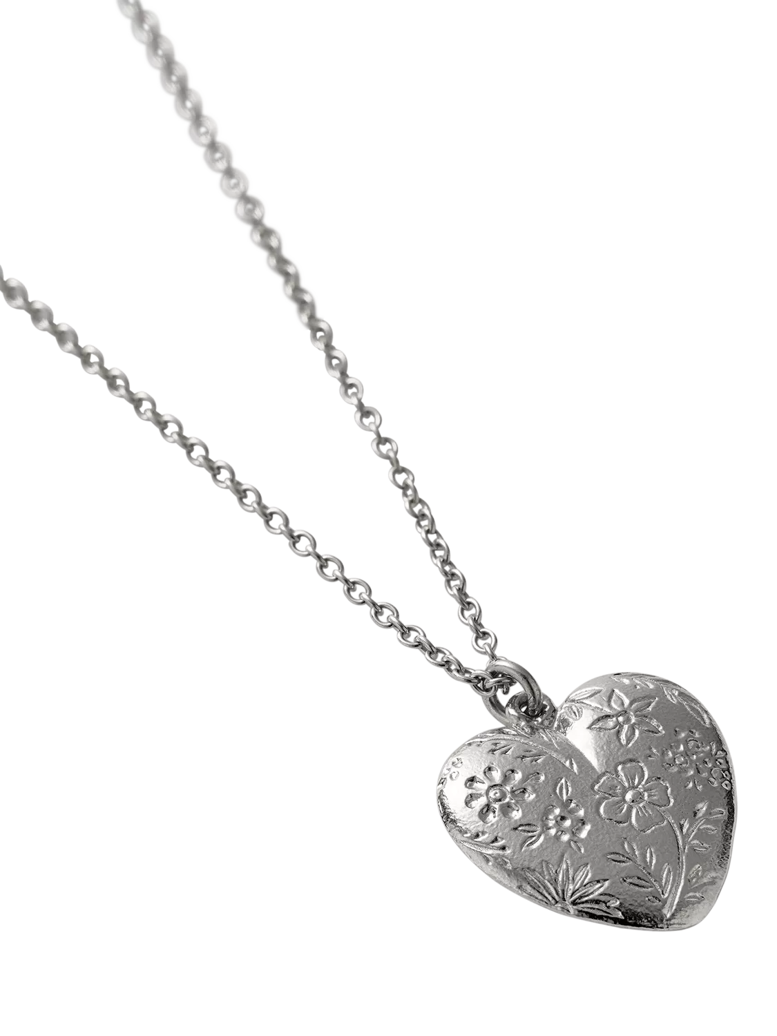 Alex Monroe sterling silver floral heart pendant necklace - British product