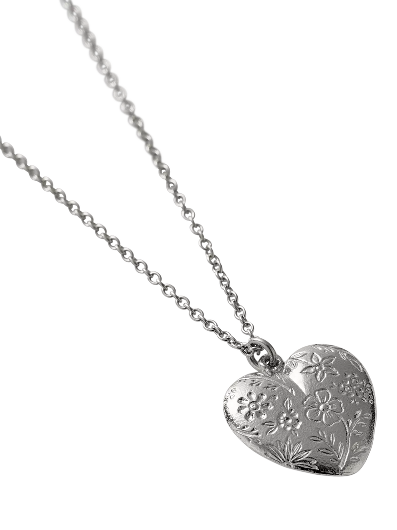Alex Monroe sterling silver floral heart pendant necklace - British product