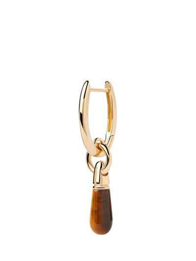 John Lewis PDPAOLA Tiger Eye Jupiter Single Hoop Earring, Gold- Buy online at McGrocer