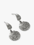 Alex Monroe silver scallop huggie earrings, UK version
