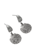 Alex Monroe silver scallop huggie earrings, UK version