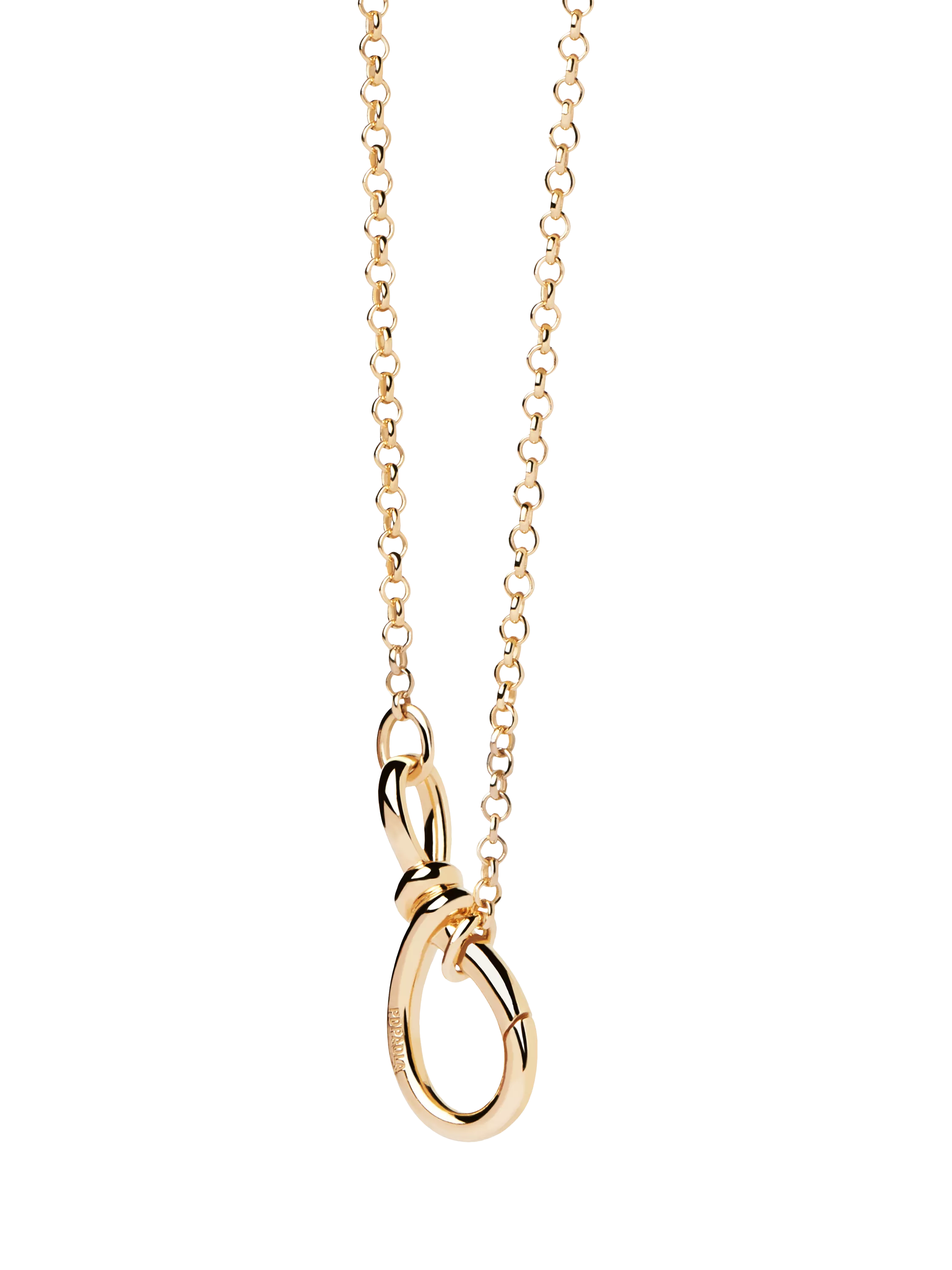 PDPAOLA gold stacker clasp necklace, imported from the UK