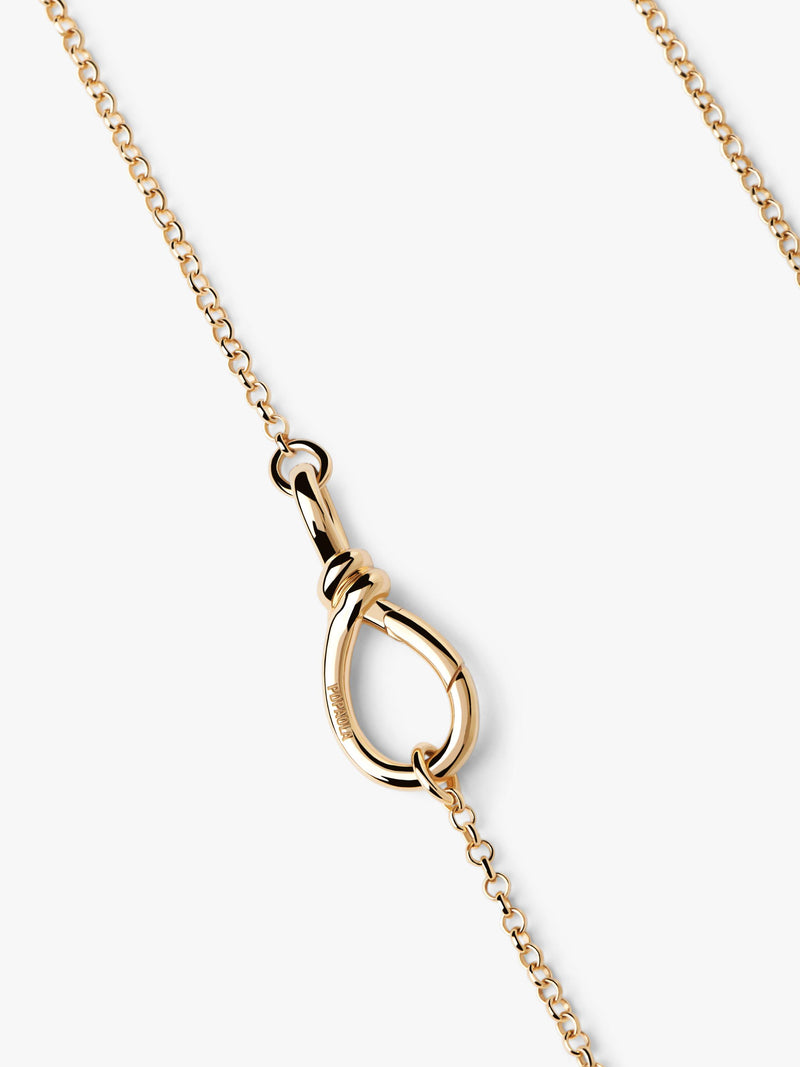 PDPAOLA gold stacker clasp necklace, imported from the UK