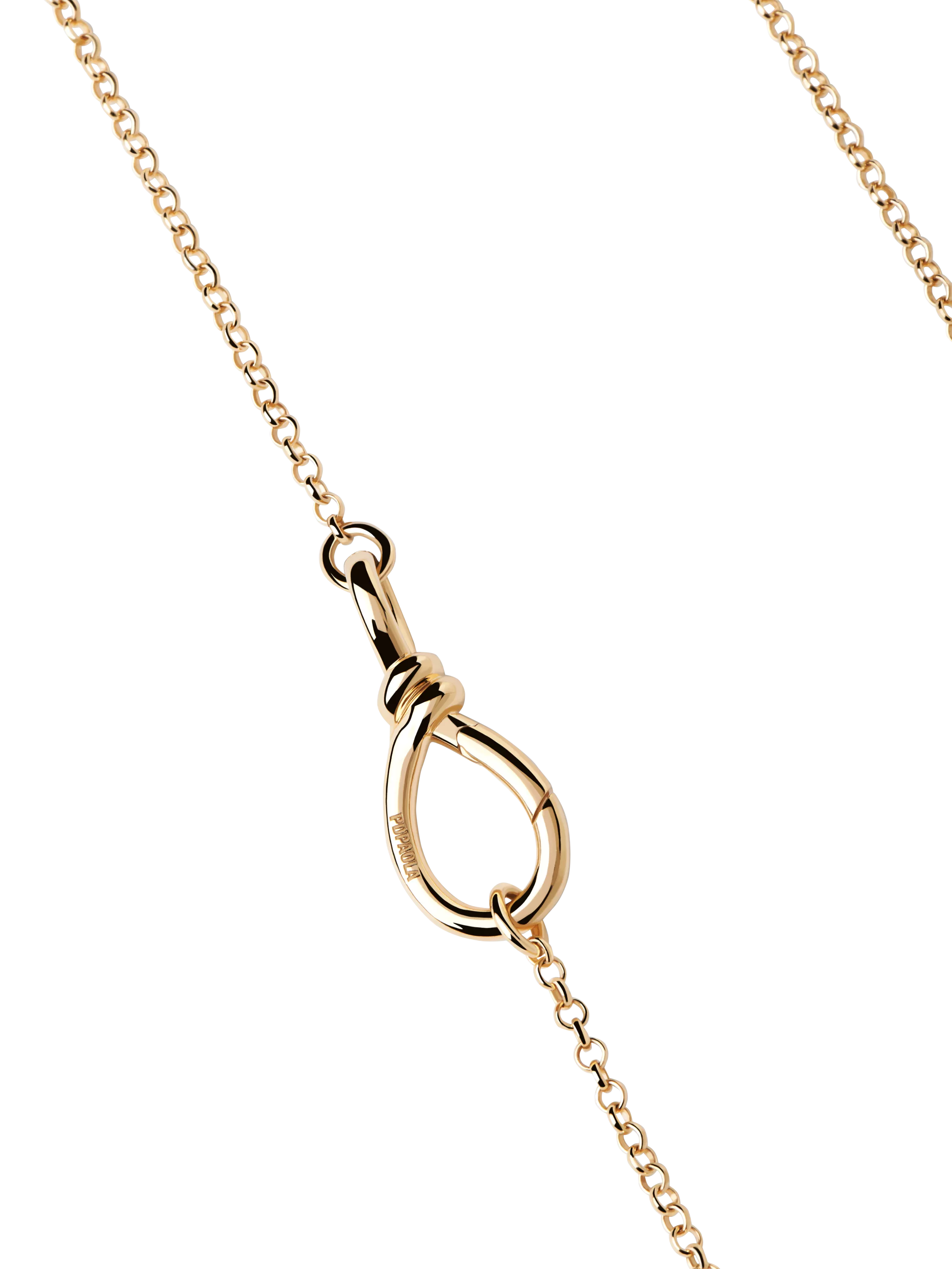 PDPAOLA gold stacker clasp necklace, imported from the UK