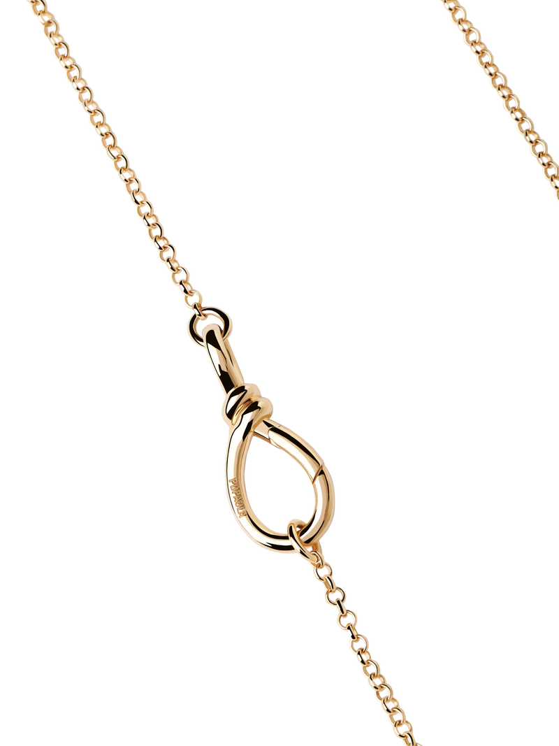 PDPAOLA gold stacker clasp necklace, imported from the UK