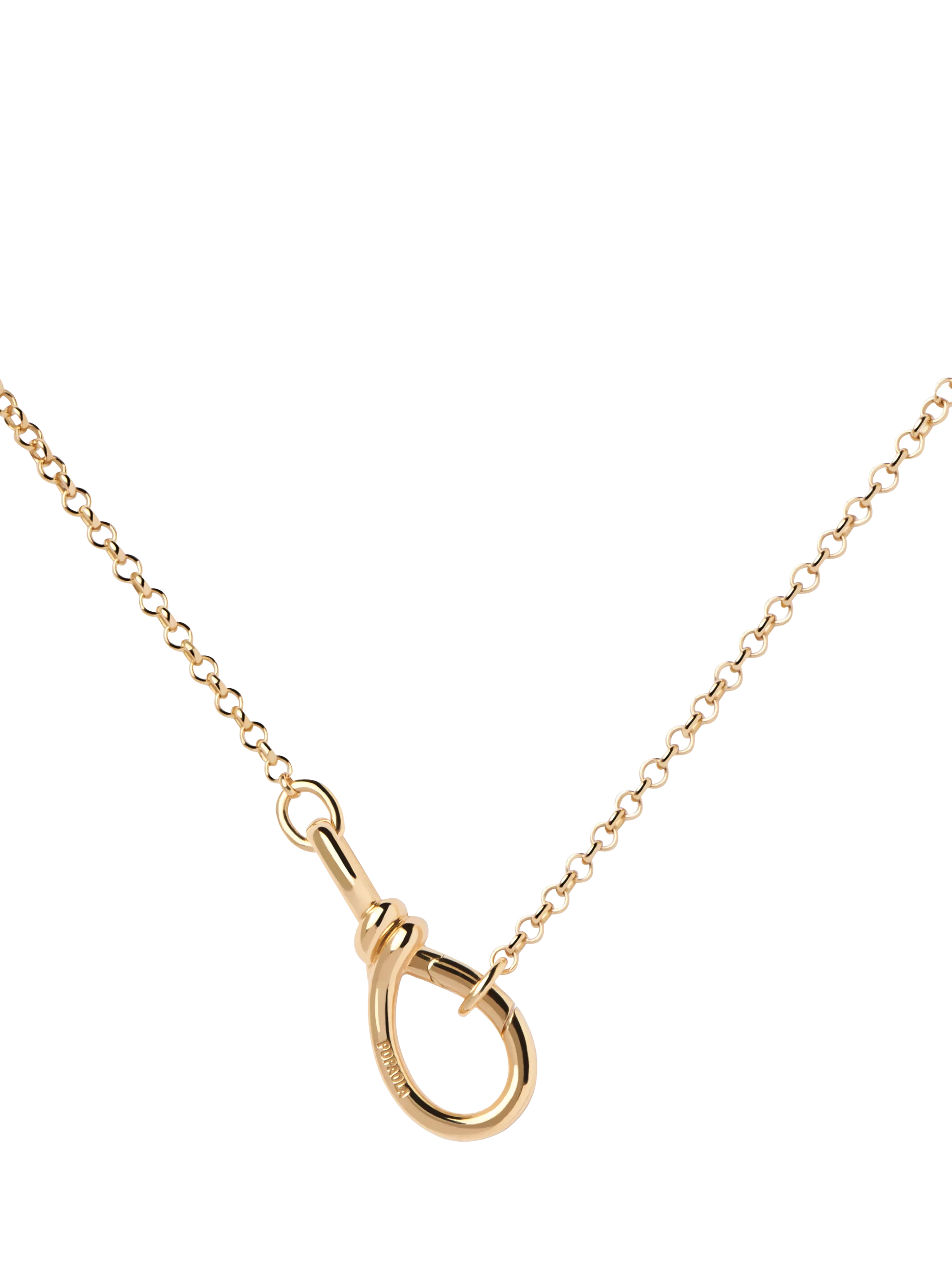 PDPAOLA gold stacker clasp necklace, imported from the UK