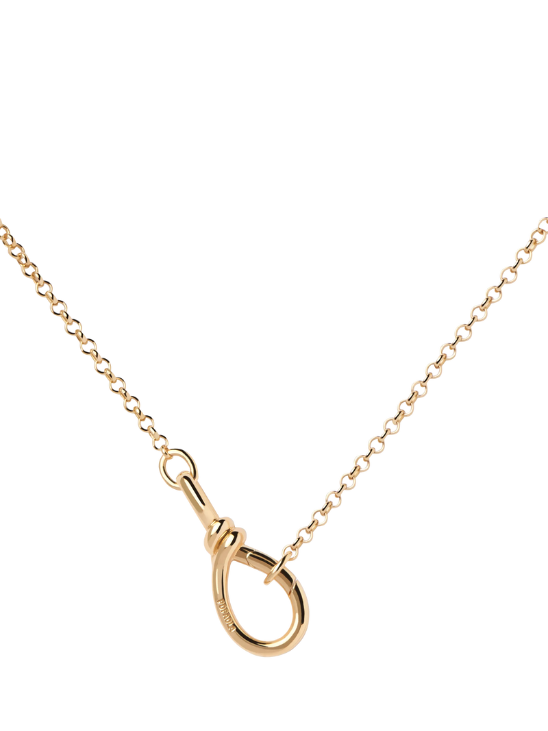 PDPAOLA gold stacker clasp necklace, imported from the UK