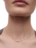 PDPAOLA cubic zirconia chain necklace gold multi 60cm, UK version